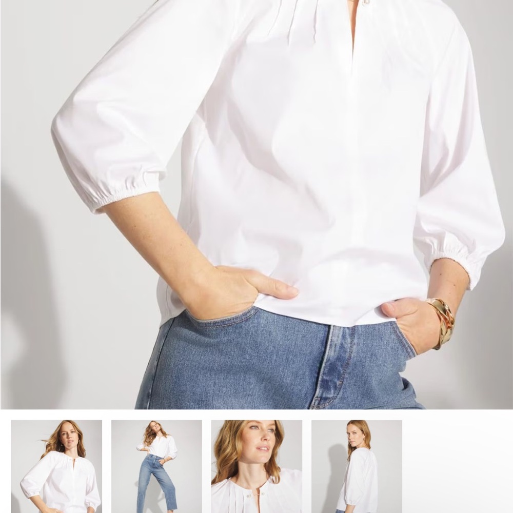 White House Black Market 💝💝💝White Blouse - Picture 2 of 4